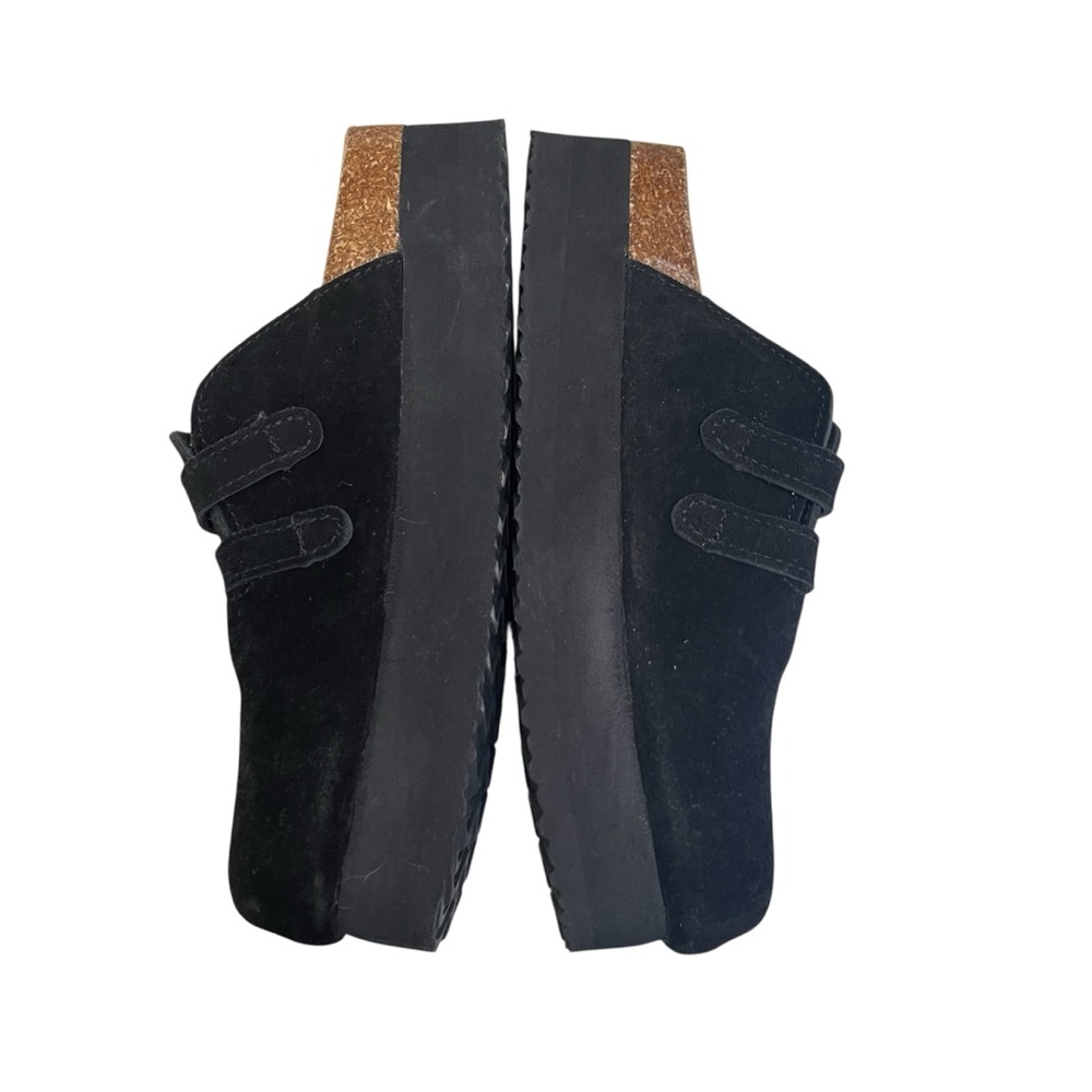 Project Cloud Stephi Clog Sz 7 Black Suede Memory Foam Comfort Platform Slip On - Picture 5 of 9